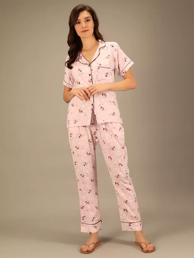 TANDUL  Women Printed Multicolor Shirt & Pyjama set