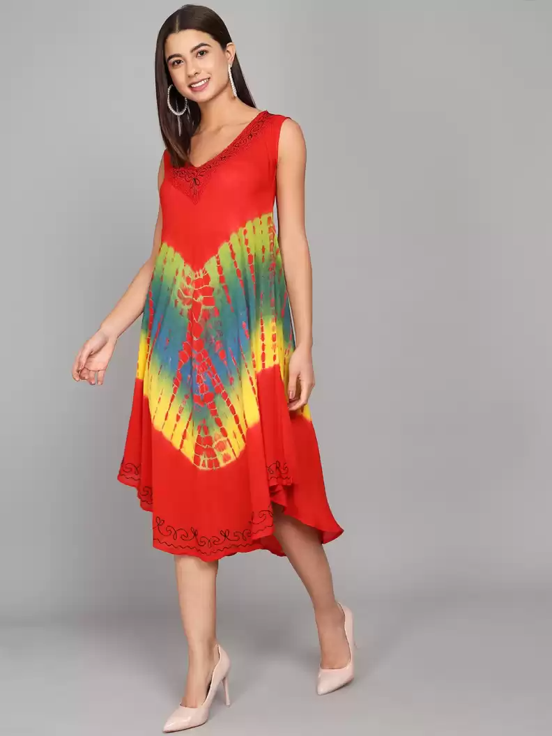 TANDUL  Women High Low Multicolor Dress