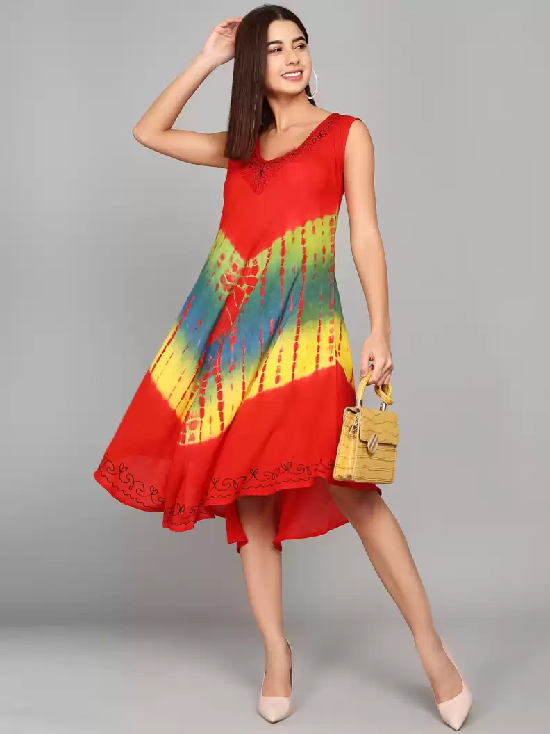 TANDUL  Women High Low Multicolor Dress