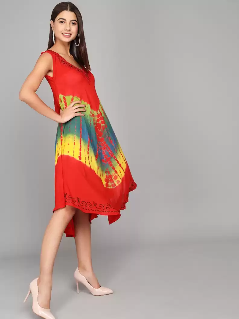 TANDUL  Women High Low Multicolor Dress