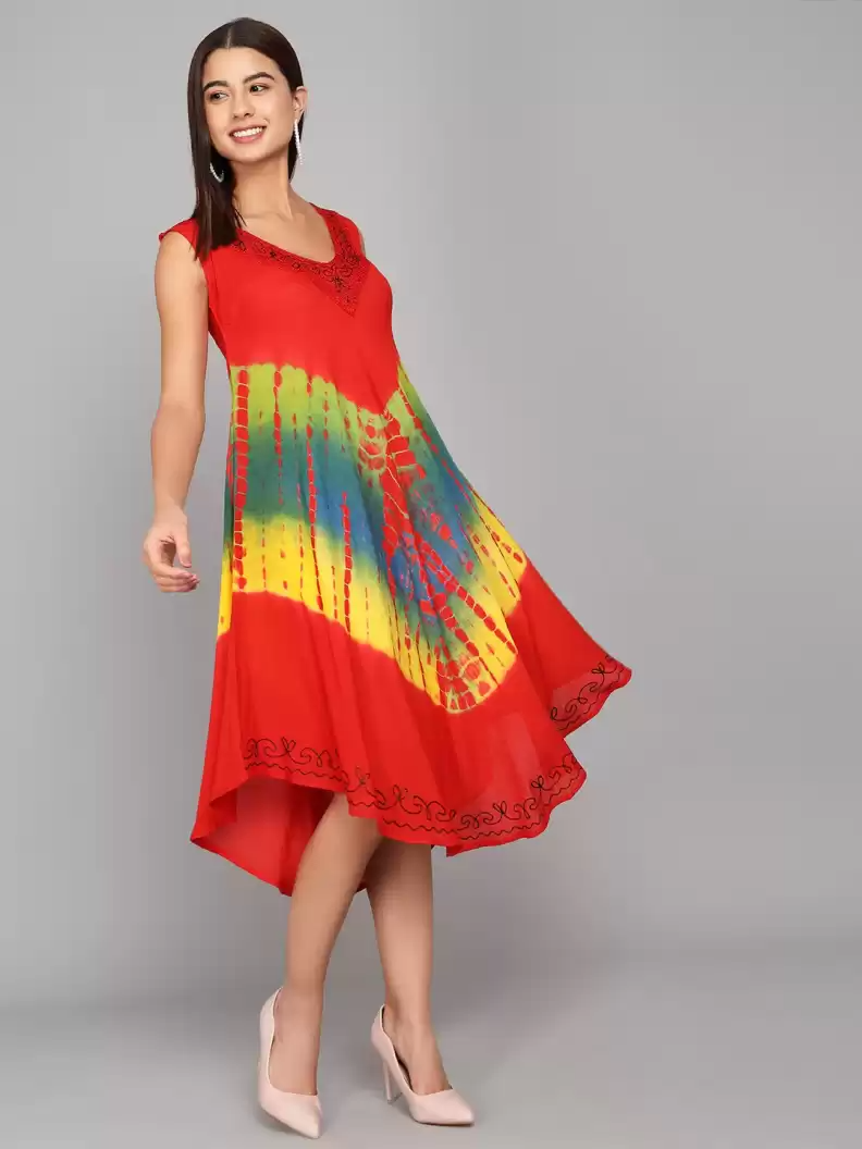 TANDUL  Women High Low Multicolor Dress