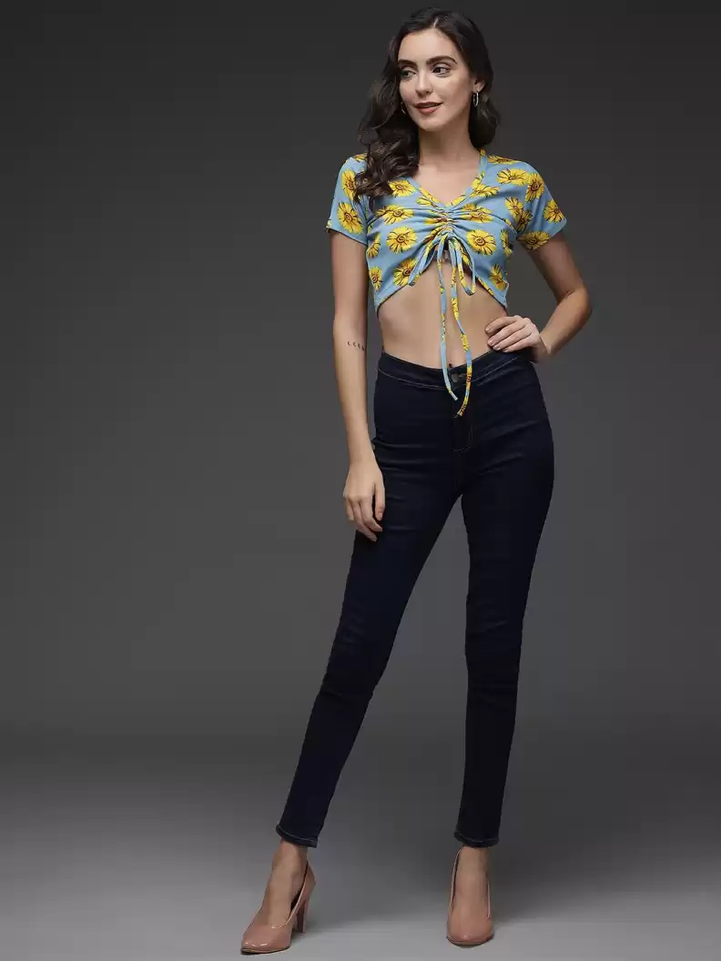 TANDUL  Casual Regular Sleeves Printed Women Multicolor Top