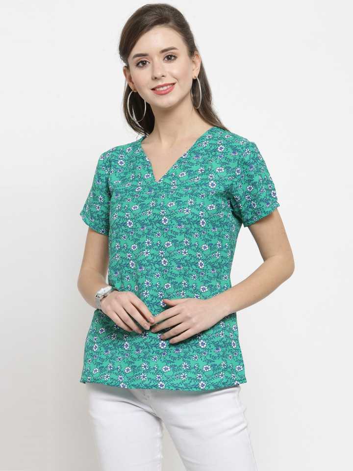 TANDUL  Casual Regular Sleeves Printed Women Multicolor Top