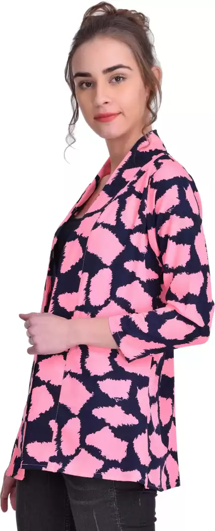 TANDUL  Women TANDUL-7020 3/4 Sleeve Blue, Pink Shrug