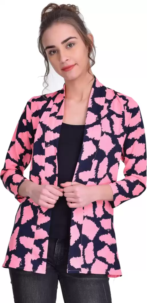 TANDUL  Women TANDUL-7020 3/4 Sleeve Blue, Pink Shrug