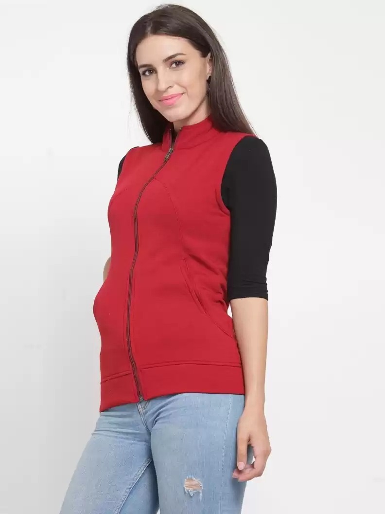 TANDUL  Sleeveless Solid Women Sweatshirt