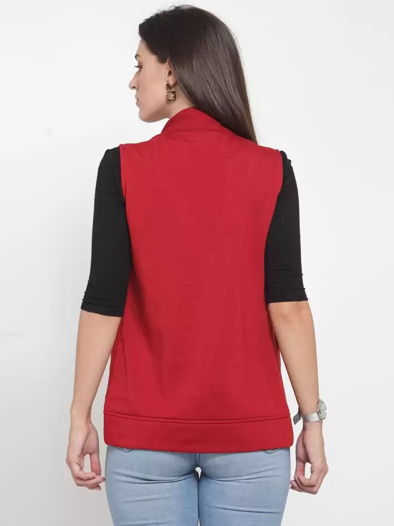 TANDUL  Sleeveless Solid Women Sweatshirt