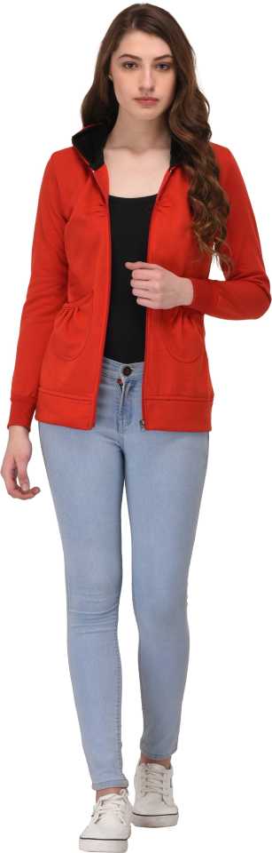 Full Sleeve Solid Women Casual Jacket