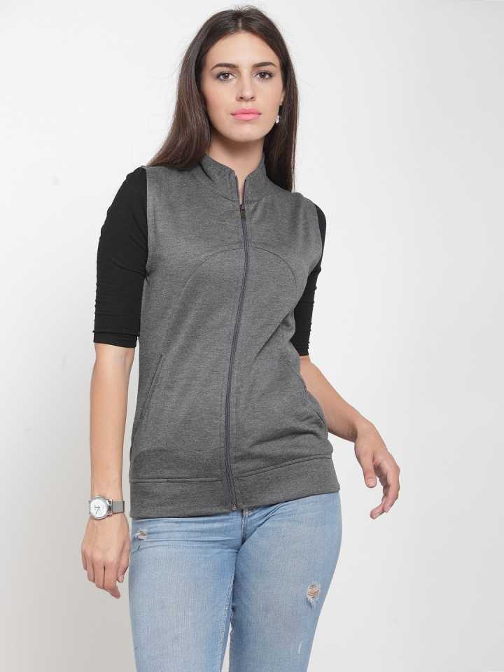 TANDUL  Sleeveless Solid Women Casual Jacket