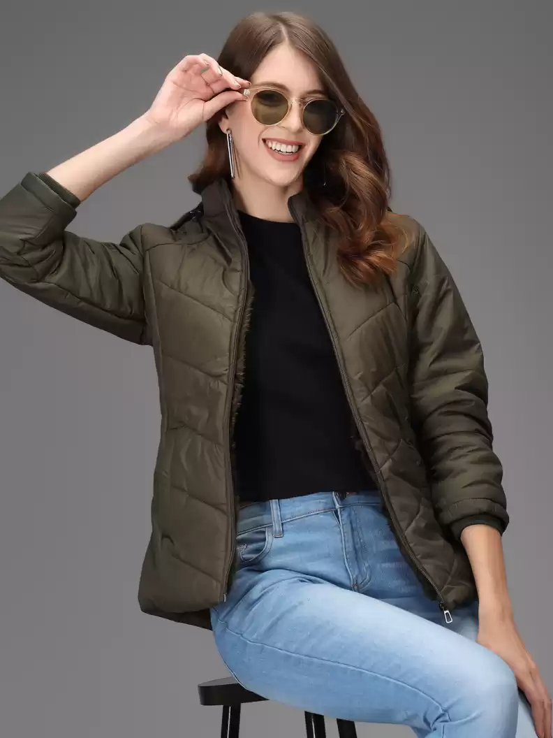 TANDUL  Full Sleeve Solid Women Bomber Jacket