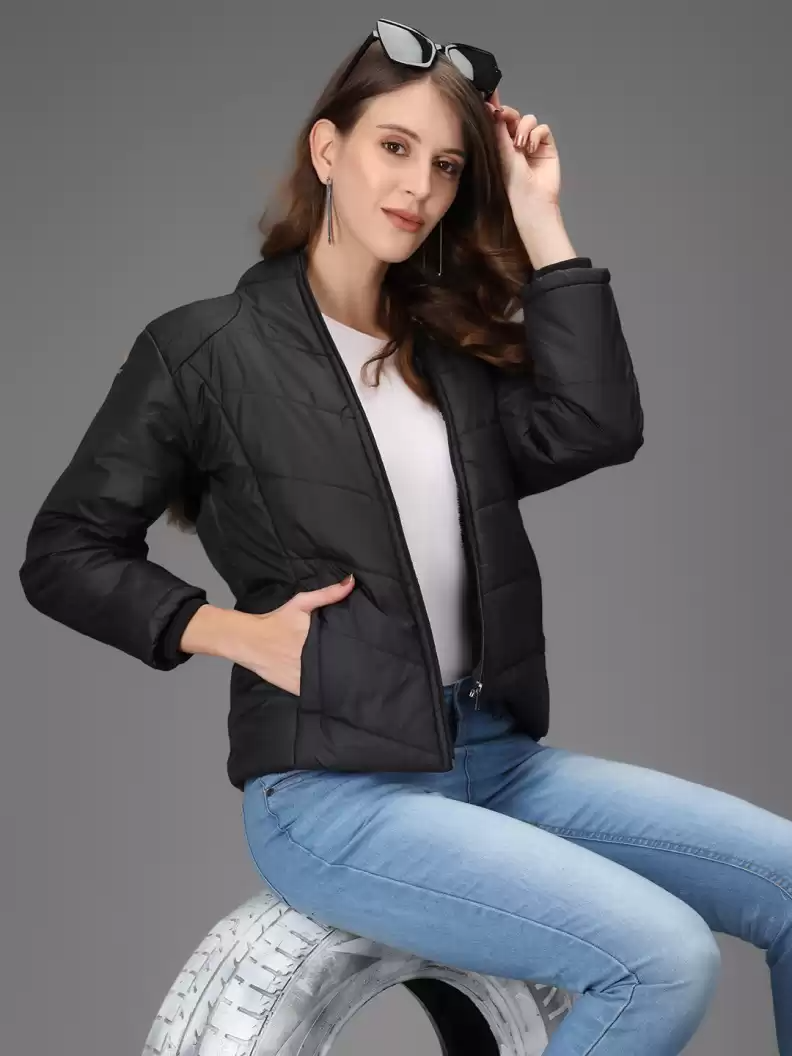 TANDUL  Full Sleeve Solid Women Bomber Jacket