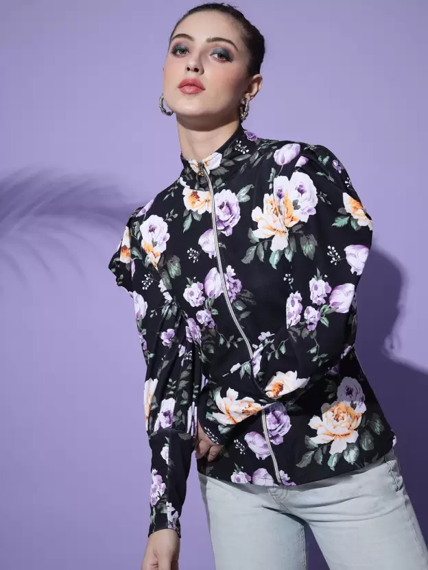 Women Printed Casual Jacket