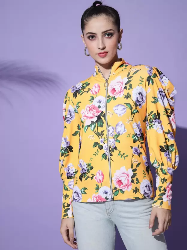 Women Printed Casual Jacket