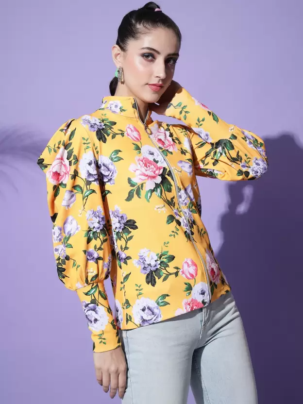 Women Printed Casual Jacket