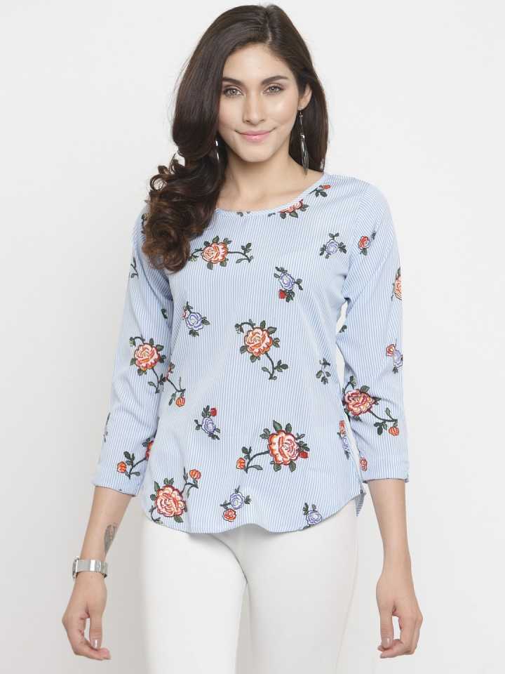 TANDUL  Casual Regular Sleeves Printed Women Multicolor Top