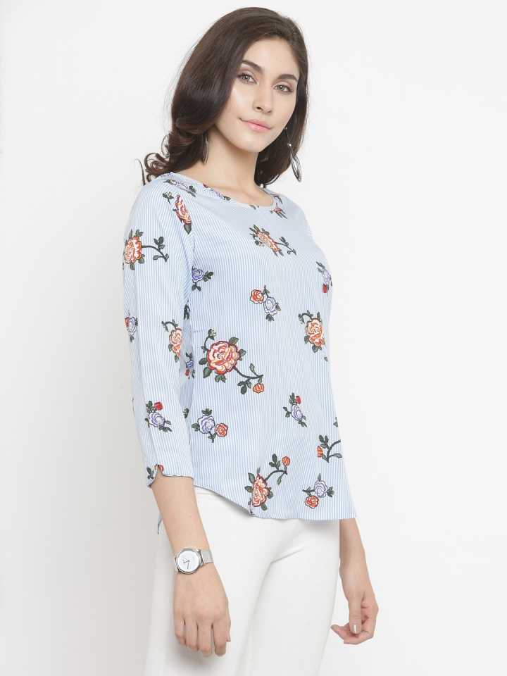 TANDUL  Casual Regular Sleeves Printed Women Multicolor Top