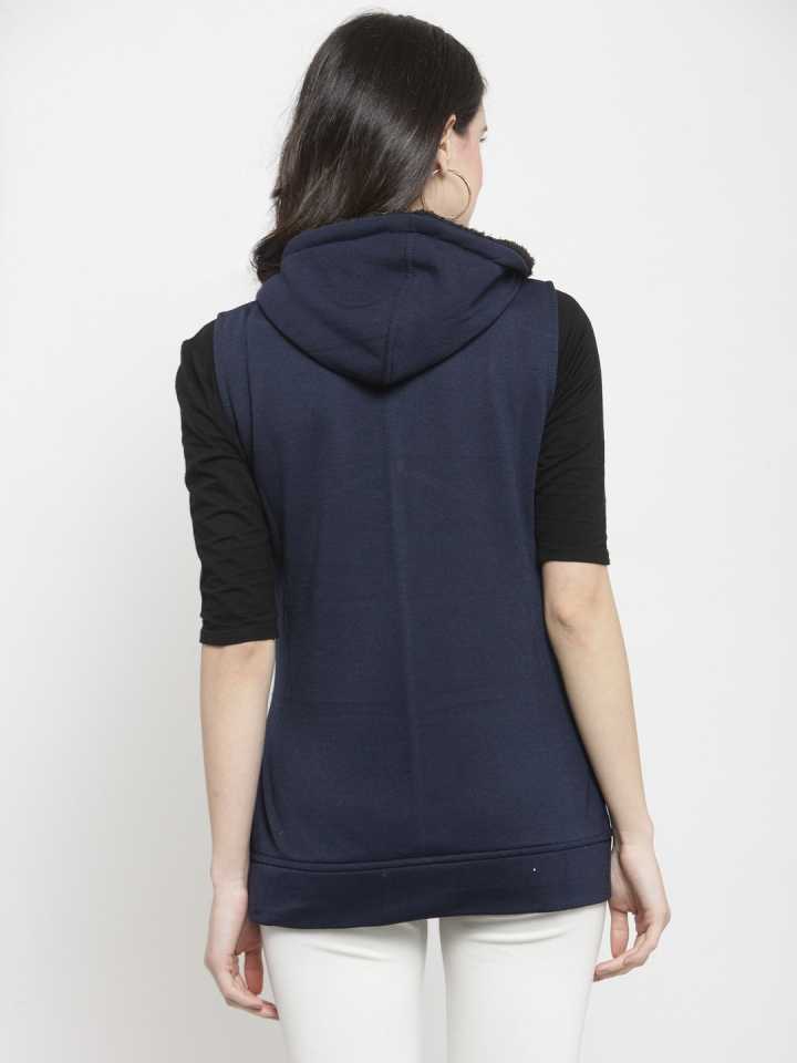 TANDUL  Sleeveless Solid Women Casual Jacket