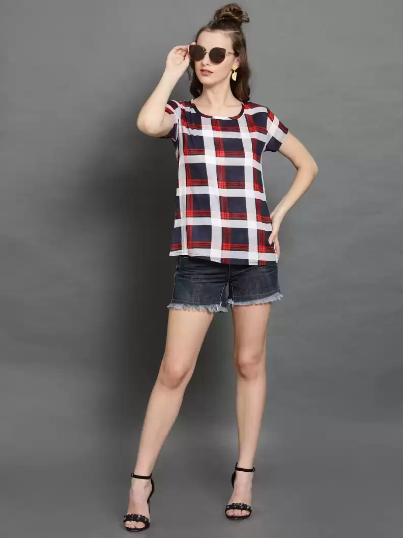 TANDUL  Casual Regular Sleeves Printed Women Multicolor Top