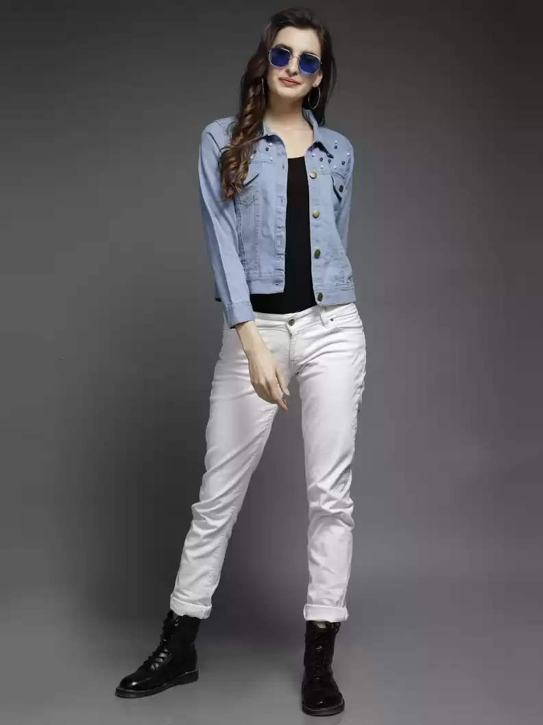 TANDUL  Full Sleeve Solid Women Denim Jacket