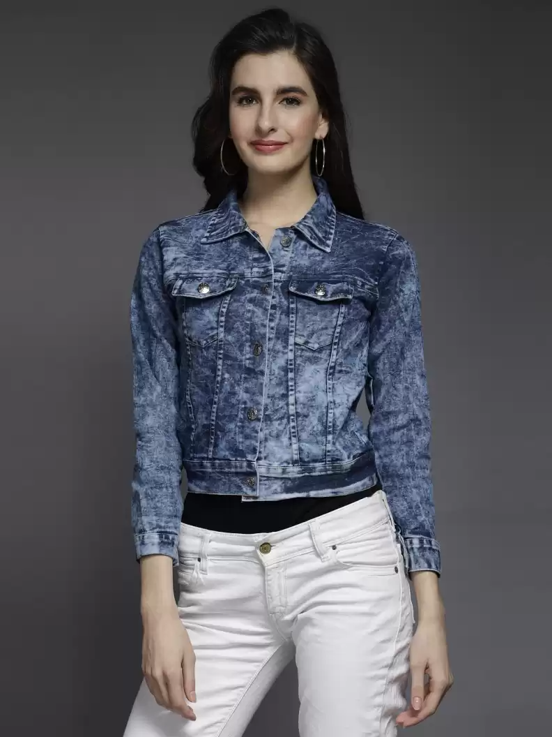 TANDUL  3/4th Sleeve Washed Women Denim Jacket