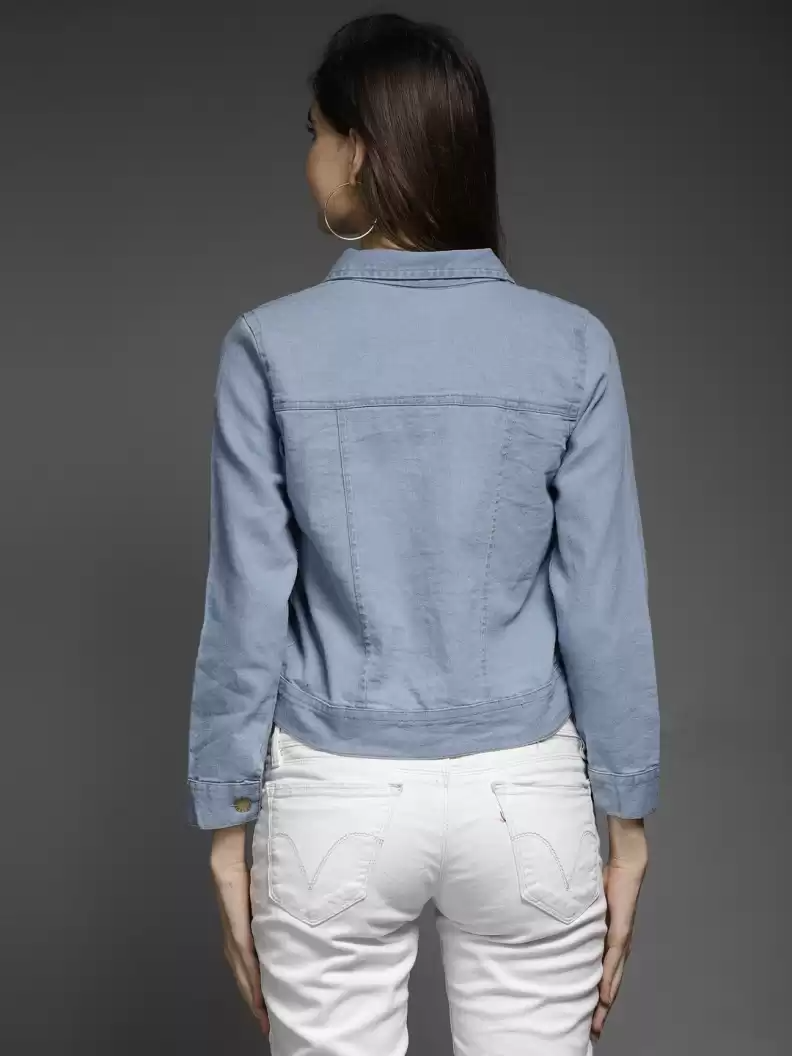 TANDUL  Full Sleeve Solid Women Denim Jacket