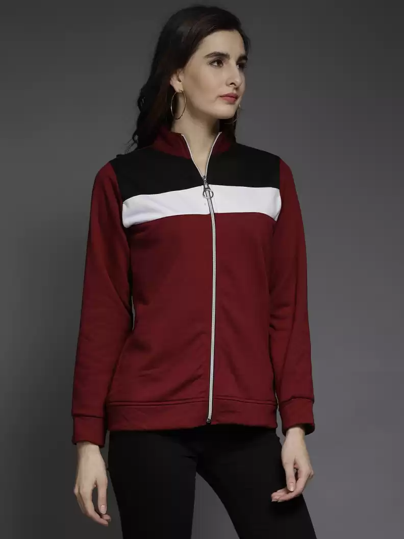 TANDUL  Full Sleeve Color Block Women Jacket