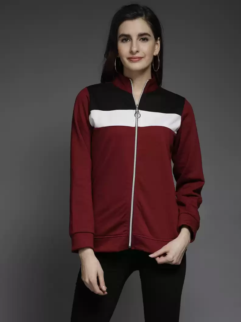 TANDUL  Full Sleeve Color Block Women Jacket