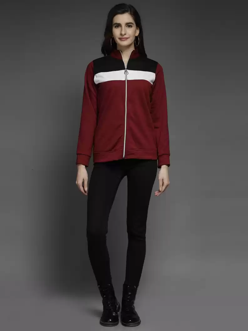 TANDUL  Full Sleeve Color Block Women Jacket