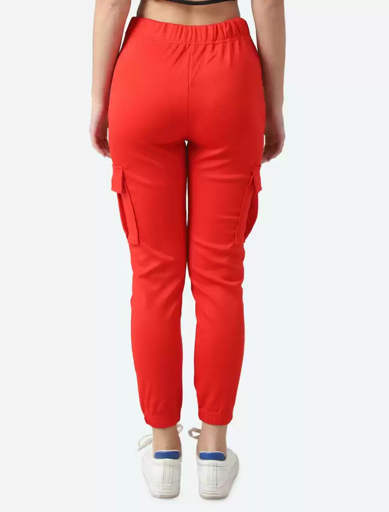 TANDUL  Regular Fit Women Red Viscose Blend Trousers