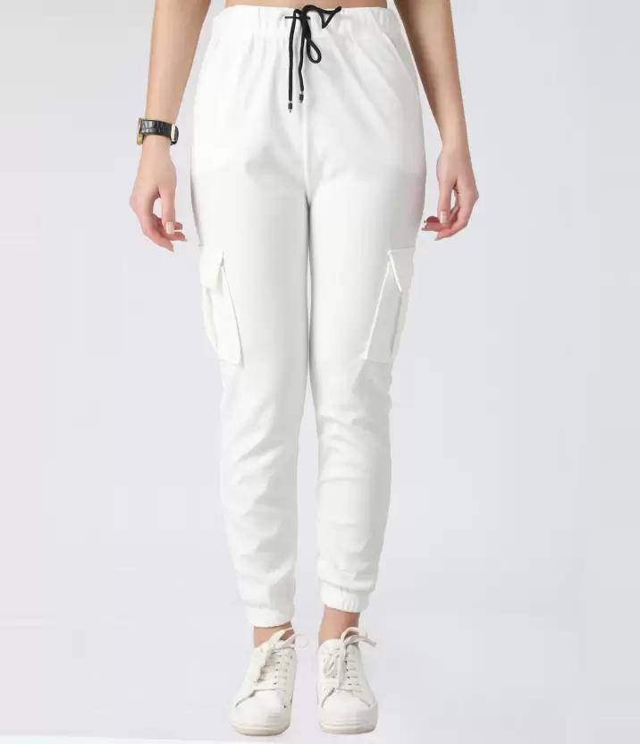 TANDUL  Regular Fit Women White Viscose Blend Trousers