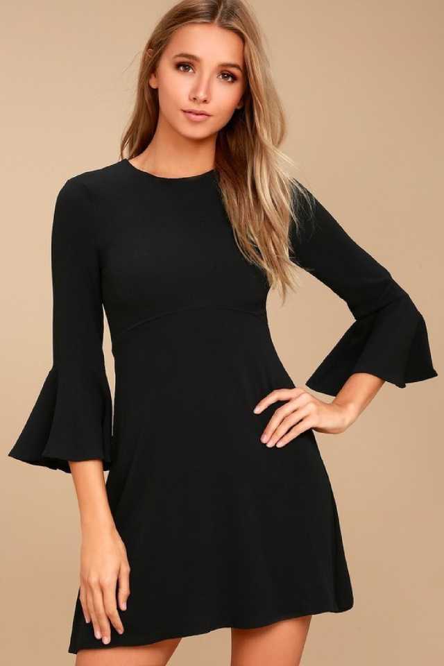 TANDUL  Women Fit and Flare Black Dress