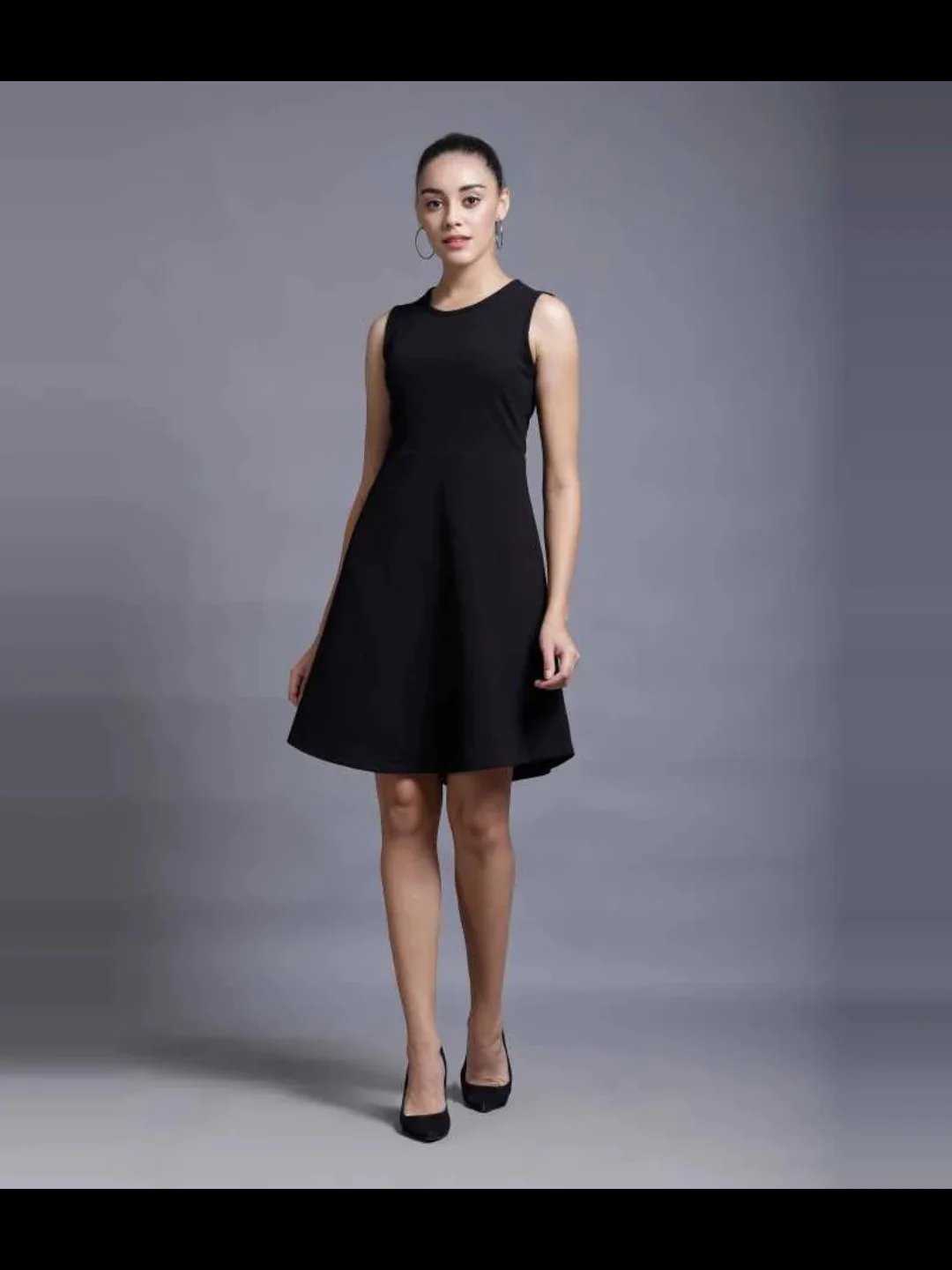 TANDUL  Women A-line Black Dress