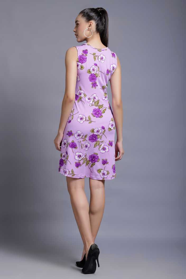 Women A-line Purple Dress