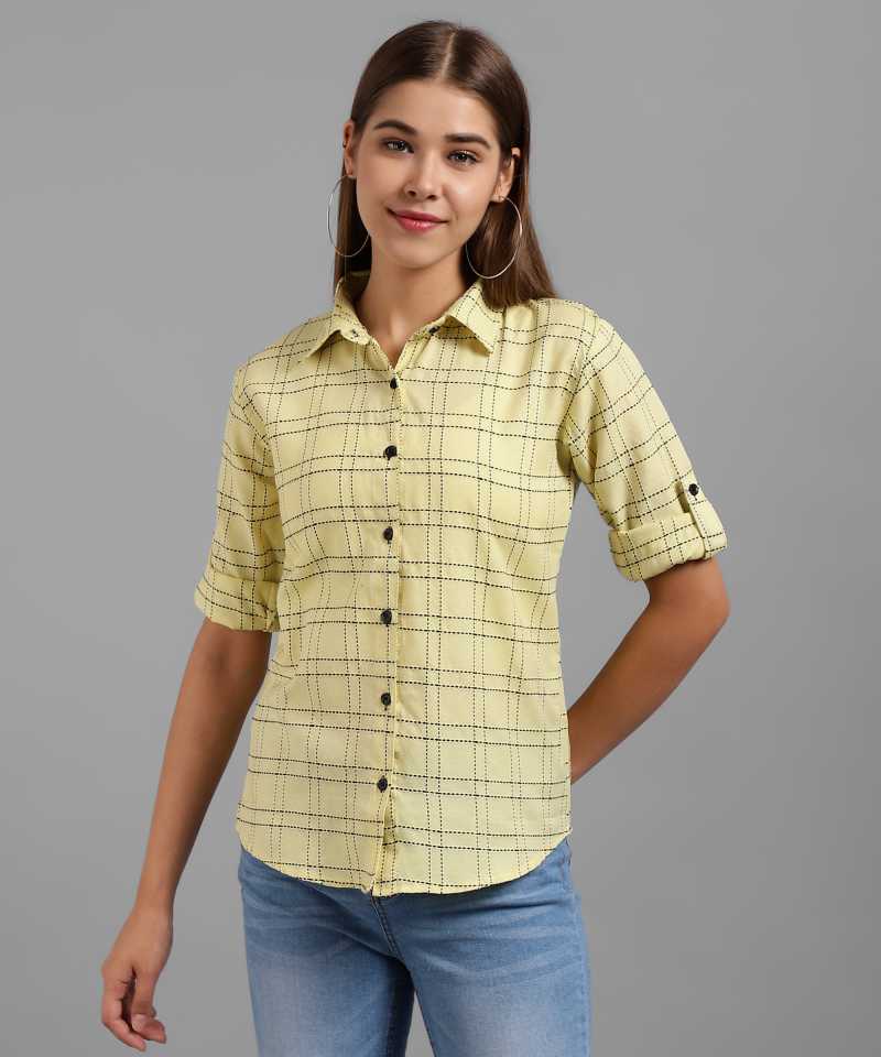 TANDUL  Women Regular Fit Checkered Formal Shirt