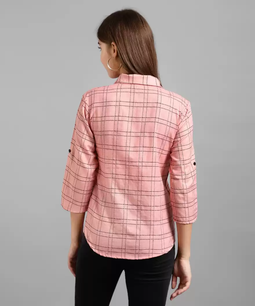 TANDUL  Women Regular Fit Checkered Formal Shirt