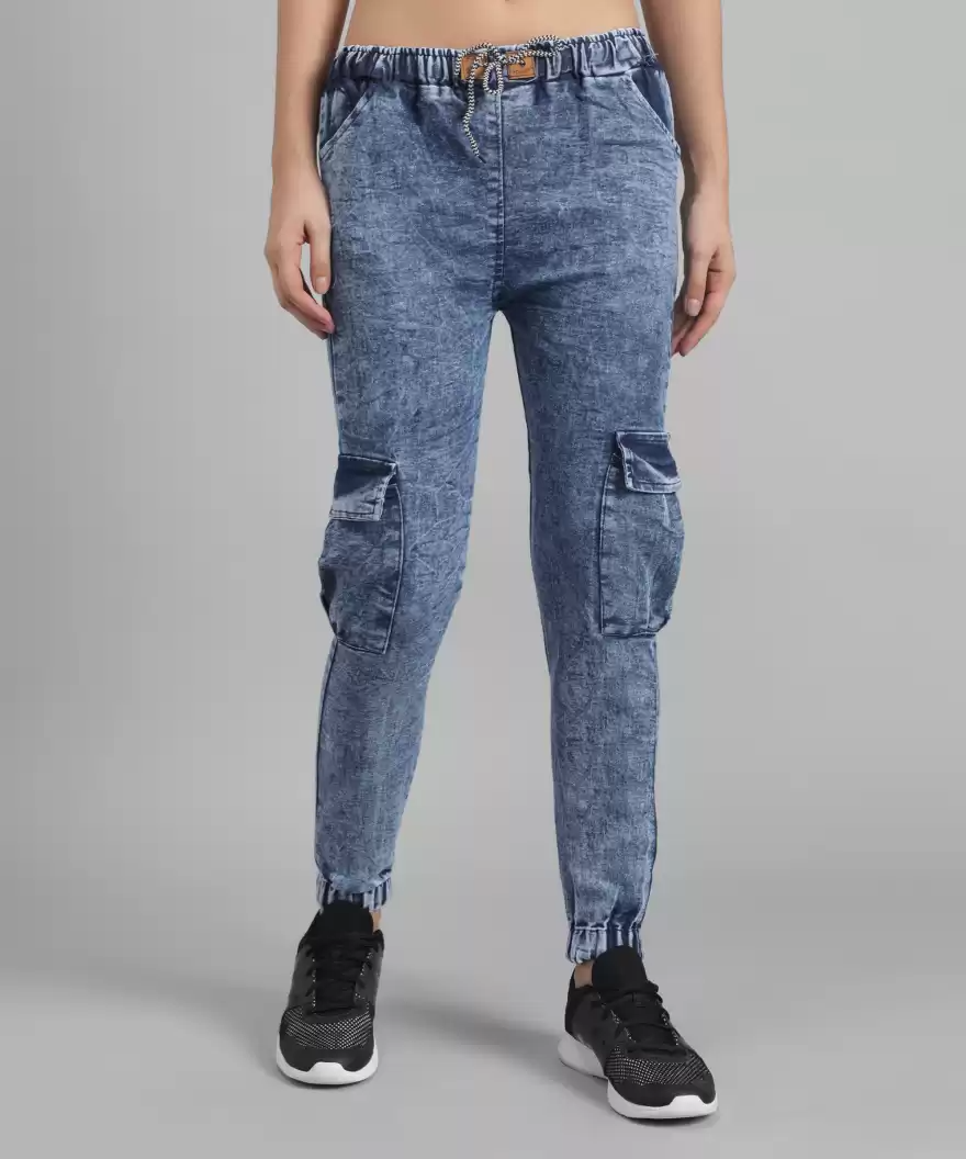 TANDUL  Regular Fit Women Blue Denim Blend Trousers