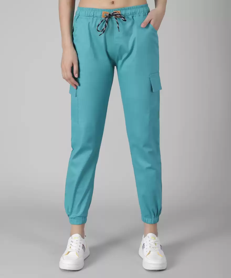 TANDUL  Regular Fit Women Green Pure Cotton Trousers