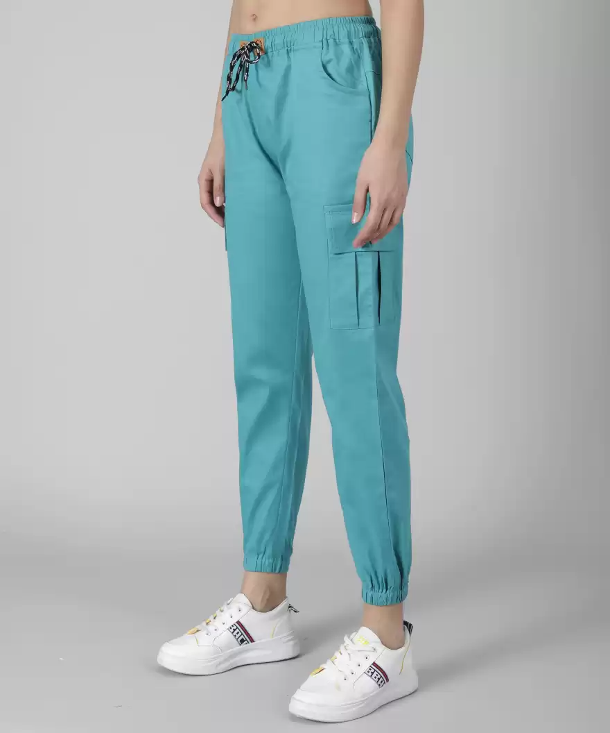 TANDUL  Regular Fit Women Green Pure Cotton Trousers