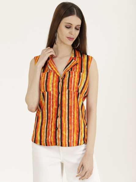 Women Regular Fit Striped Casual Shirt