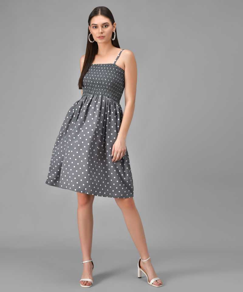 TANDUL  Women A-line Grey Dress