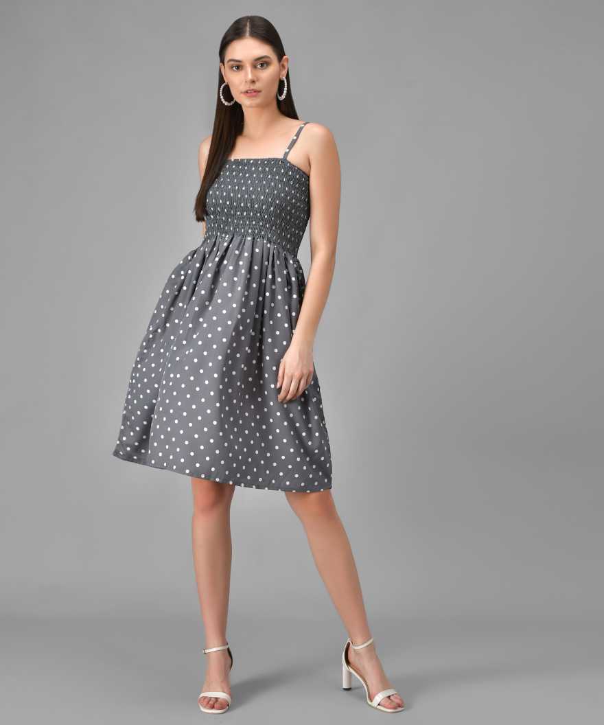 Women A-line Grey Dress