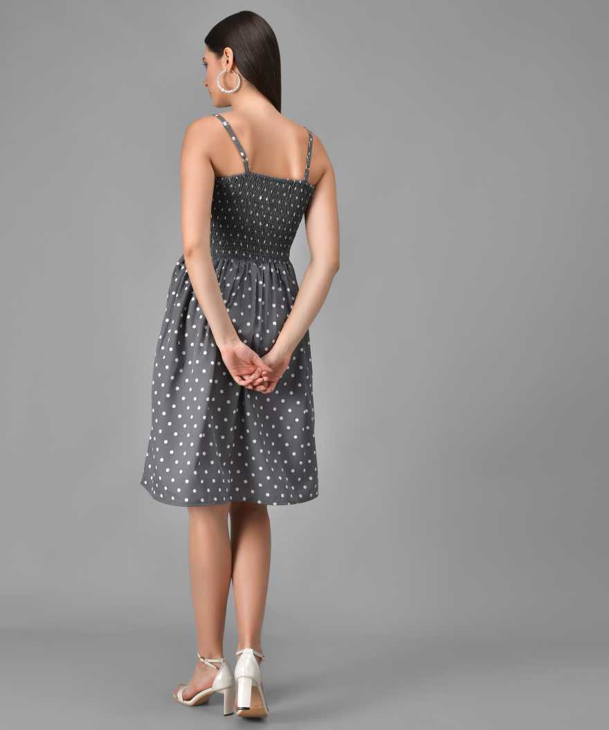 Women A-line Grey Dress