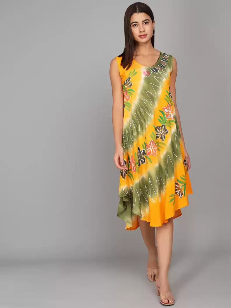 TANDUL  Women High Low Multicolor Dress