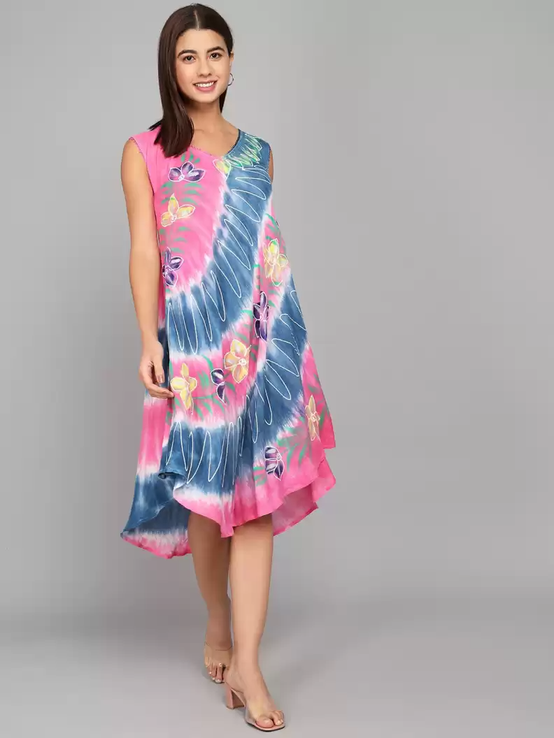 TANDUL  Women High Low Multicolor Dress