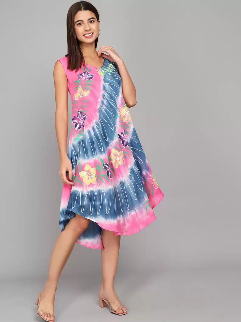 TANDUL  Women High Low Multicolor Dress