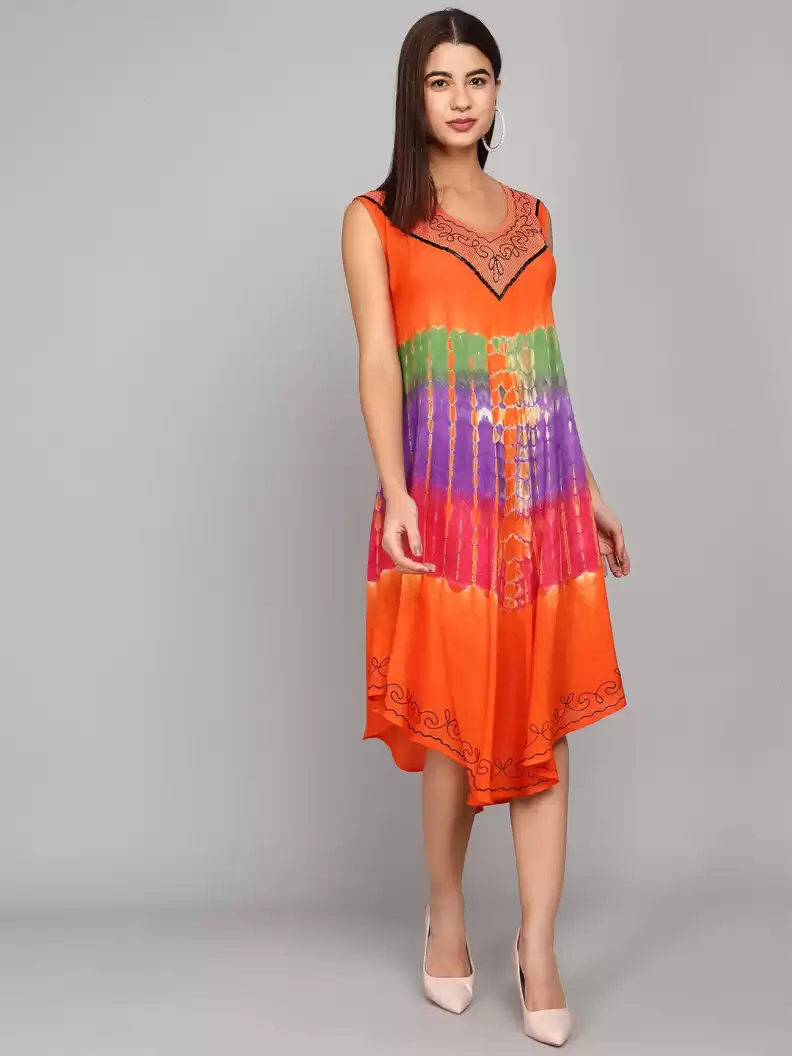 TANDUL  Women High Low Multicolor Dress