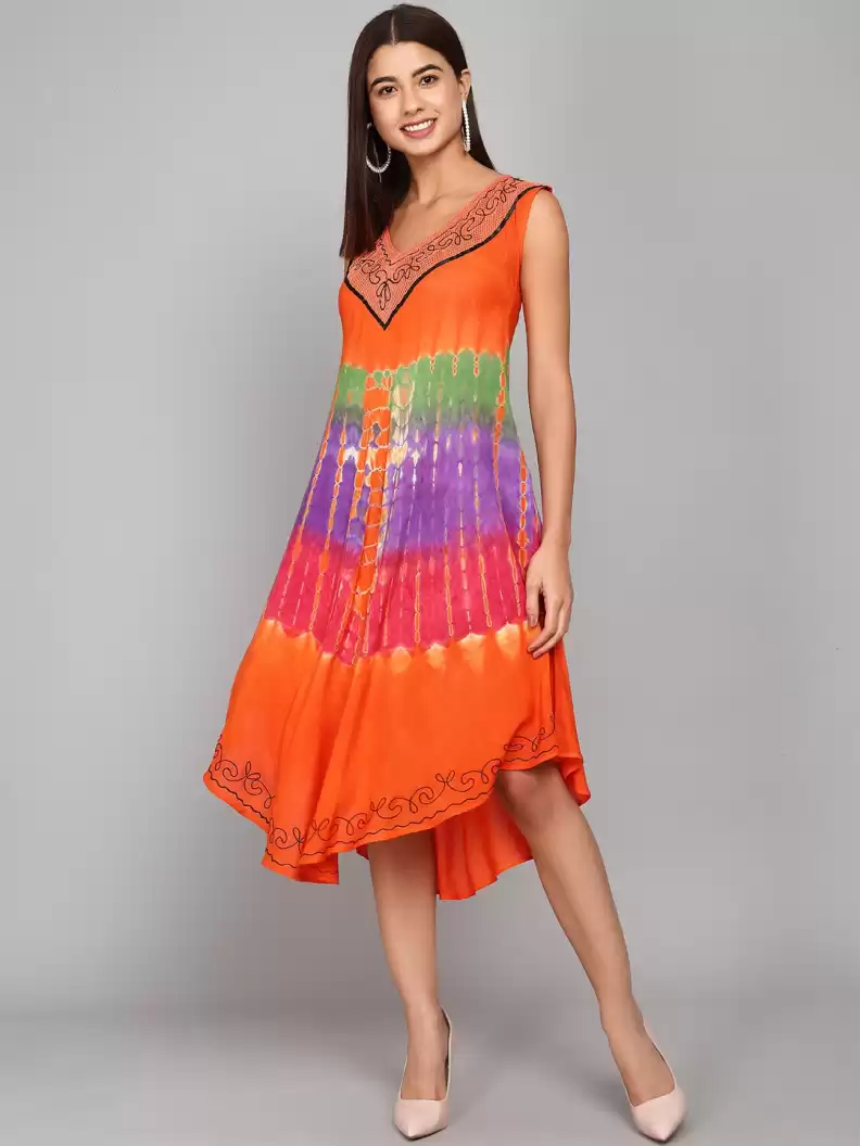 TANDUL  Women High Low Multicolor Dress