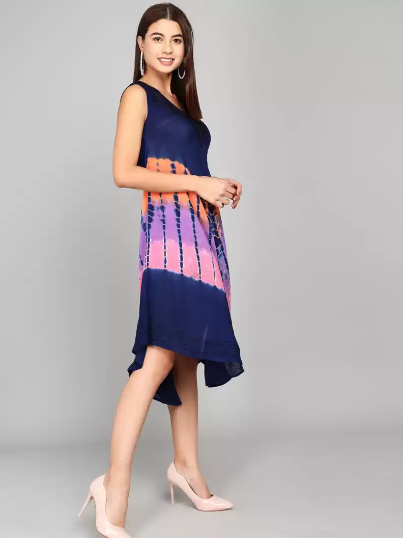 TANDUL  Women High Low Multicolor Dress