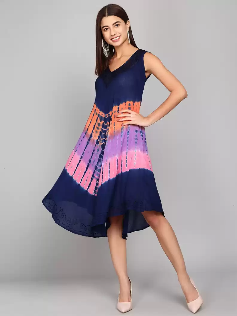 TANDUL  Women High Low Multicolor Dress