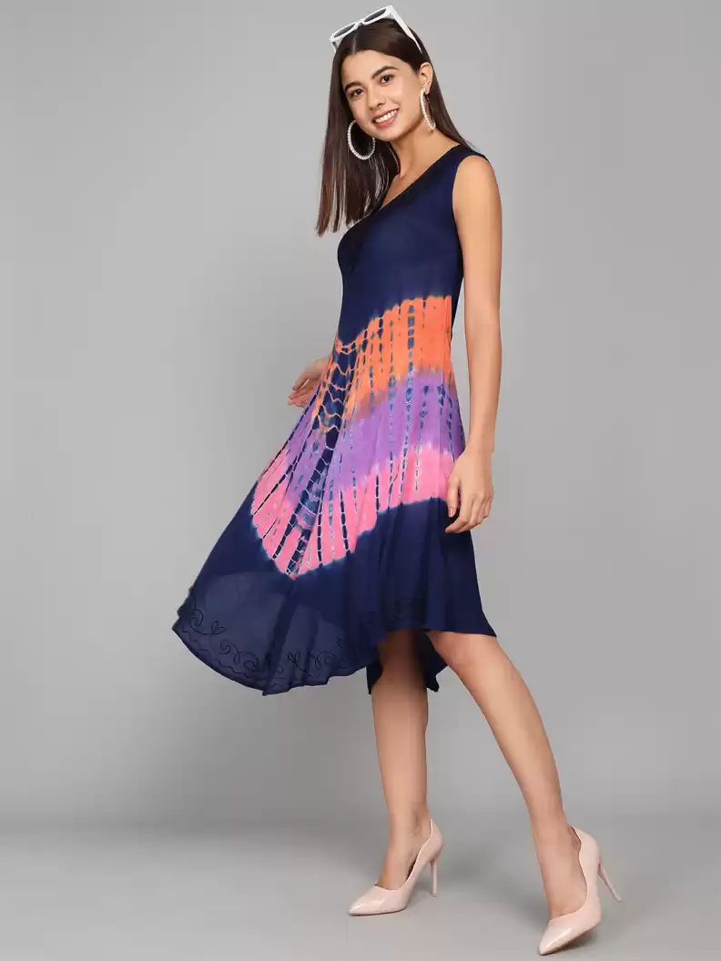 TANDUL  Women High Low Multicolor Dress